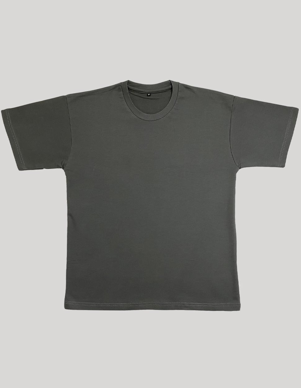 Olive Grey TerryCotton T-Shirt